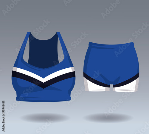 Fitness top and short wear for female vector illustration graphic design