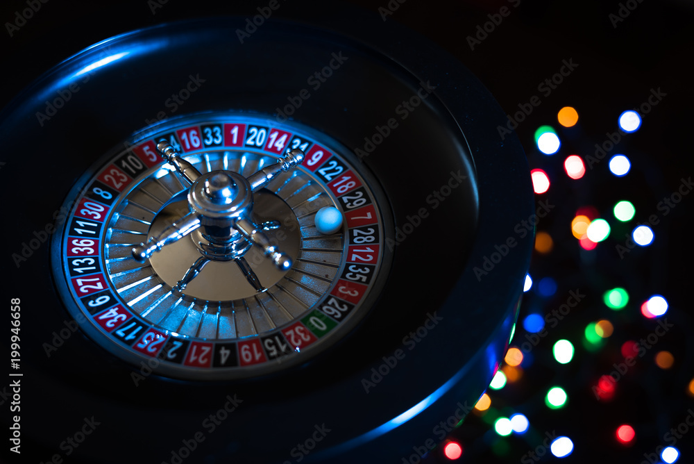 High contrast image of casino roulette