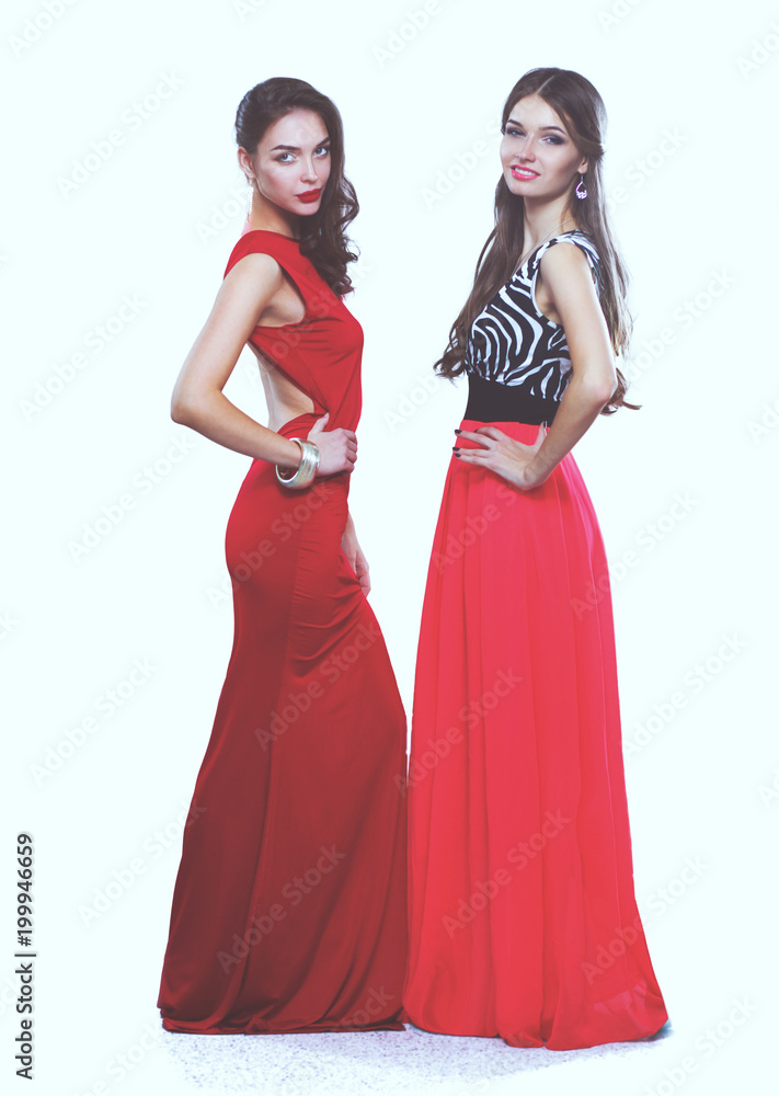 Two young beauty women standing together . Two young beauty wome Two young beauty women standing together . Two young beauty wome