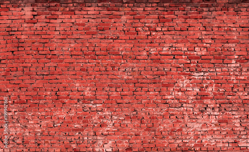 ancient weathered rusty red brick wall, dirty abstract background