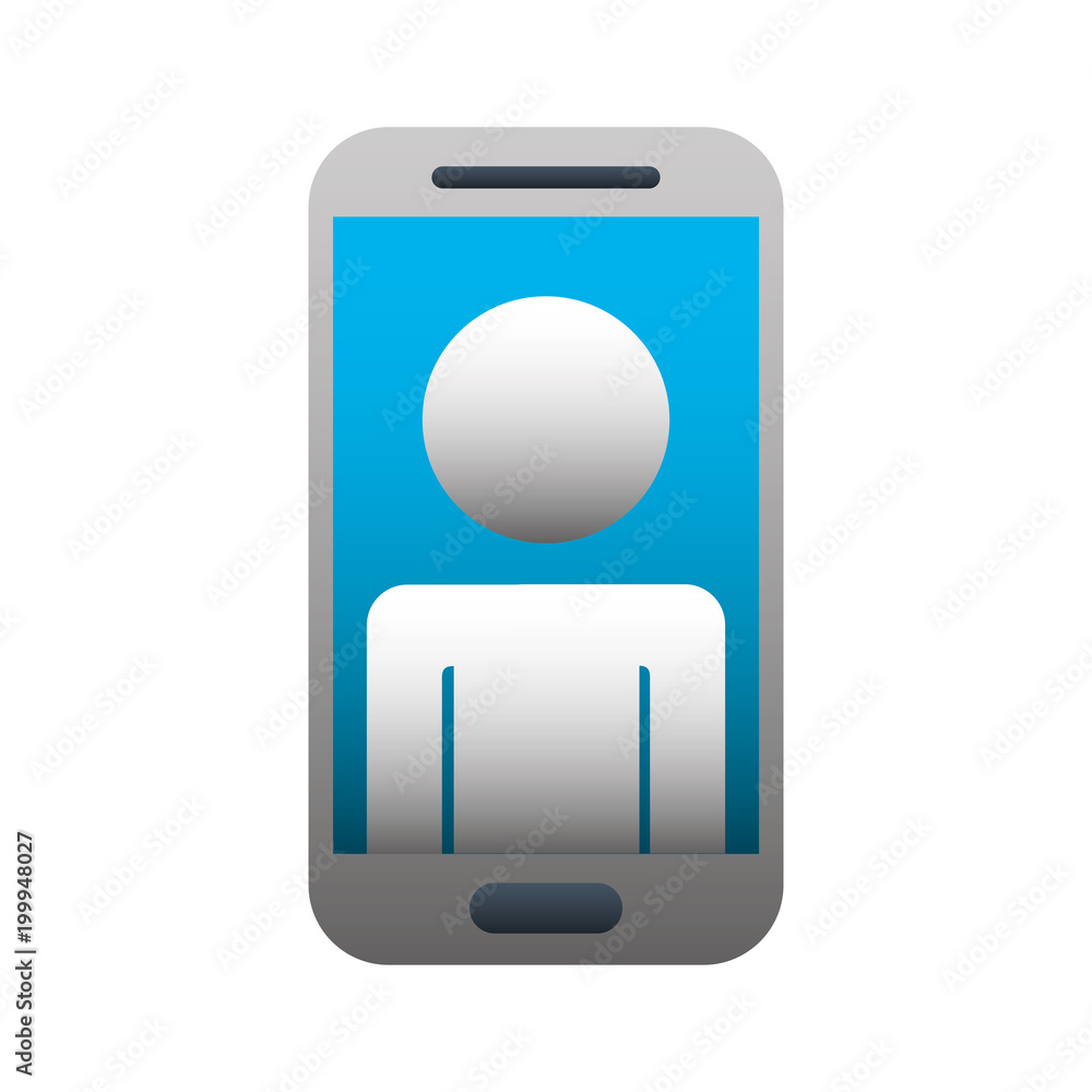 smartphone with avatar on screen vector illustration design smartphone with avatar on screen vector illustration design