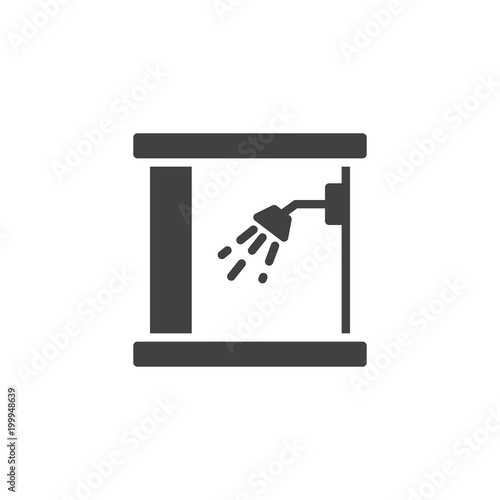 Shower cabin vector icon. filled flat sign for mobile concept and web design. Stall simple solid icon. Symbol, logo illustration. Pixel perfect vector graphics