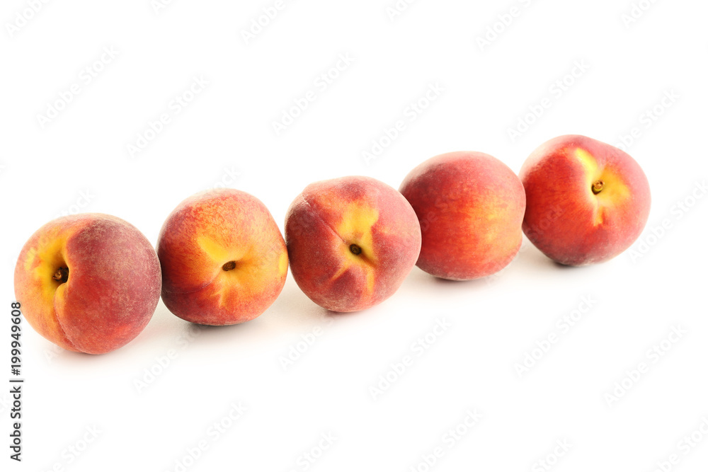 Sweet nectarines fruit isolated on white background Sweet nectarines fruit isolated on white background