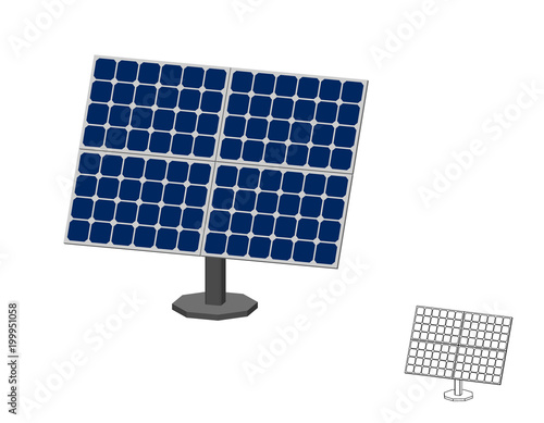 Solar panel. Isolated on wh...