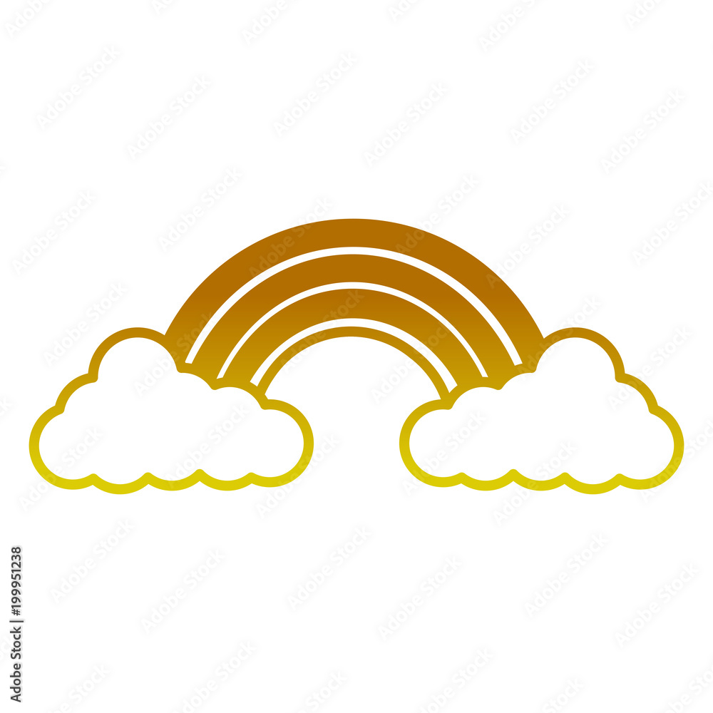 cloud weather climate with rainbow vector illustration design cloud weather climate with rainbow vector illustration design