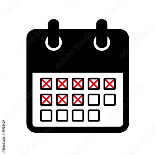 tage im kalender streichen icon