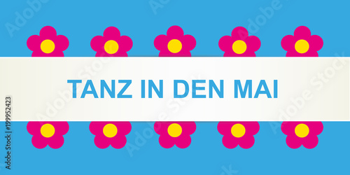 tanz in den mai banner blau