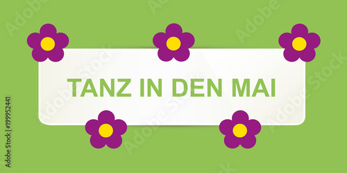 tanz in den mai banner grün
