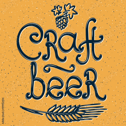 Craft beer decorative design