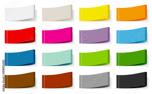 Textile Label Set Color Mix Stripes