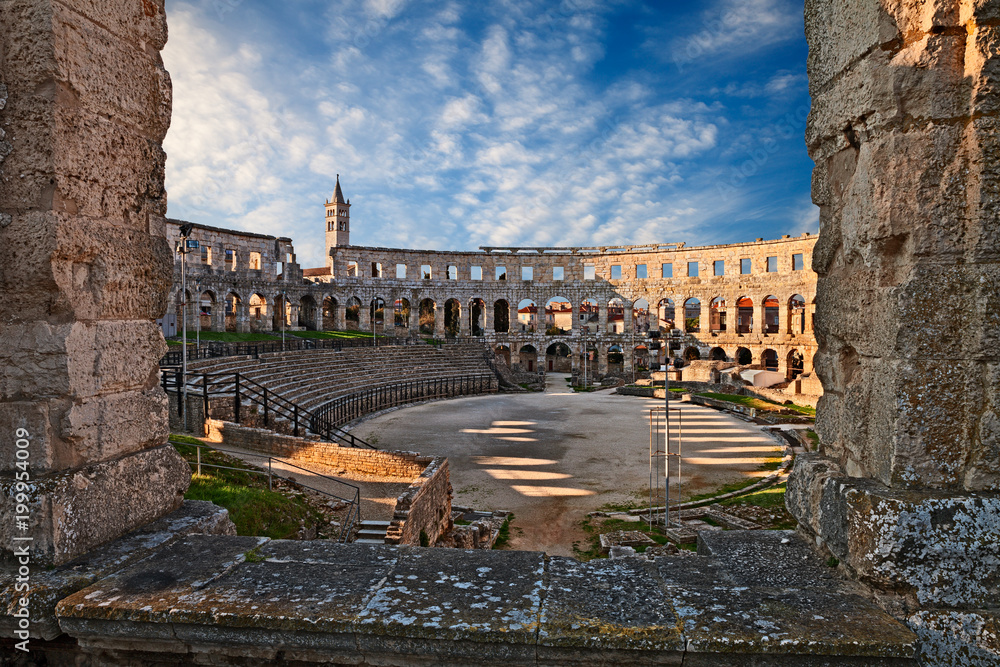 Fototapeta premium Pula, Istria, Croatia: the ancient Roman Arena