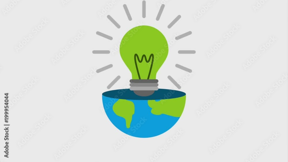 half planet green bulb light environment animation hd half planet green bulb light environment animation hd