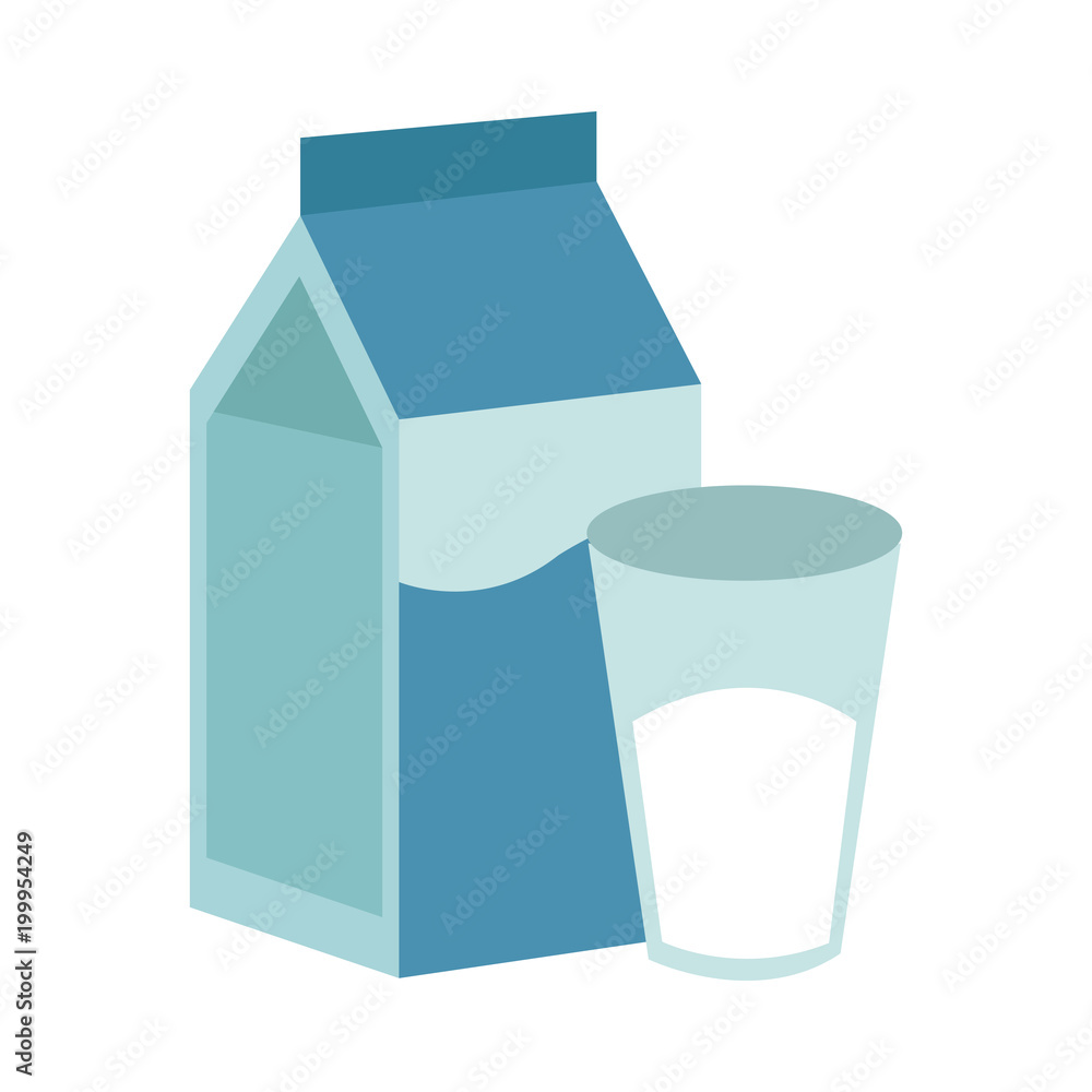 Milk box with glass cup vector illustration graphic design Milk box with glass cup vector illustration graphic design