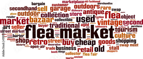 Flea market word cloud