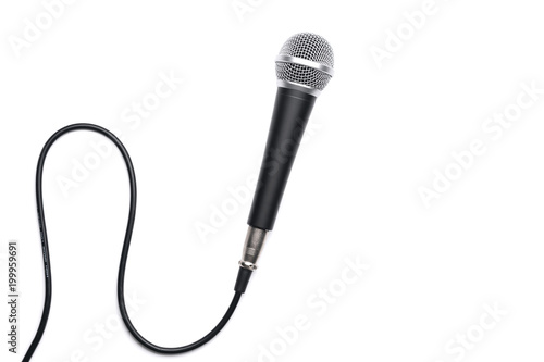 Valokuvatapetti Microphone isolated on white background