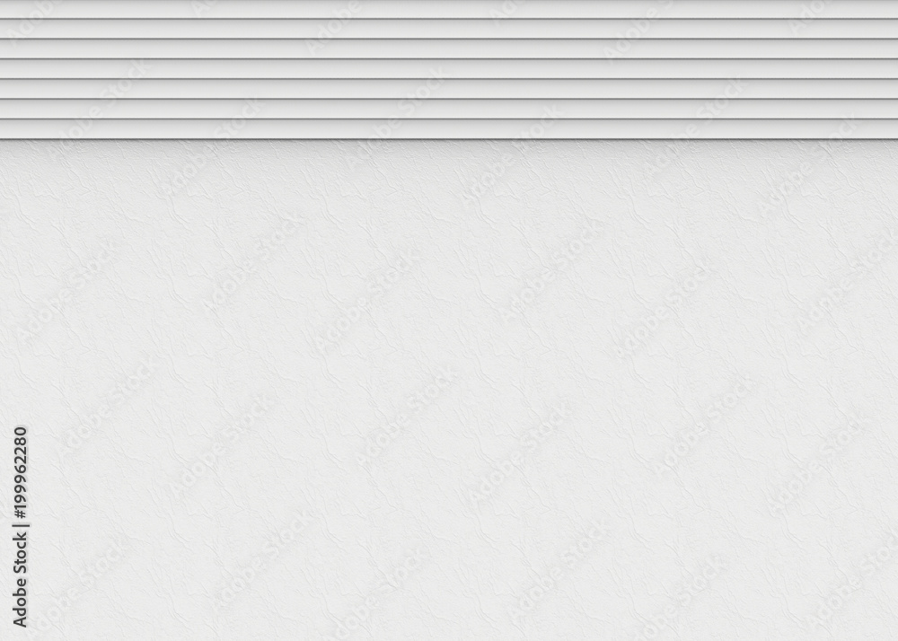 Fototapeta premium 3d rendering. Horizontal Wood panel at Upper of Gray copy space cement wall background.