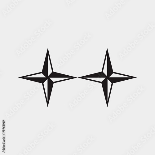 star logo for winner or points of the compass