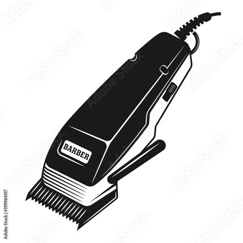 Electrical hair clipper or shaver vector object photo