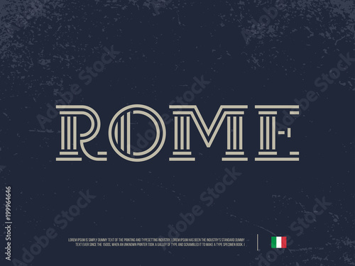 modern professional vector logo lettering rome font