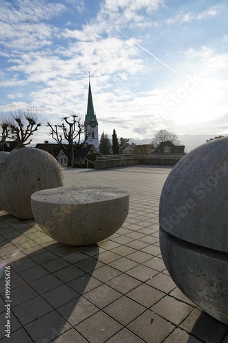 Kirche in Zollikon im kanton Zürich in der Schweiz im Frühjahr  photo