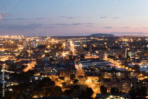 Bloemfontein night light cityscape from Naval hill 