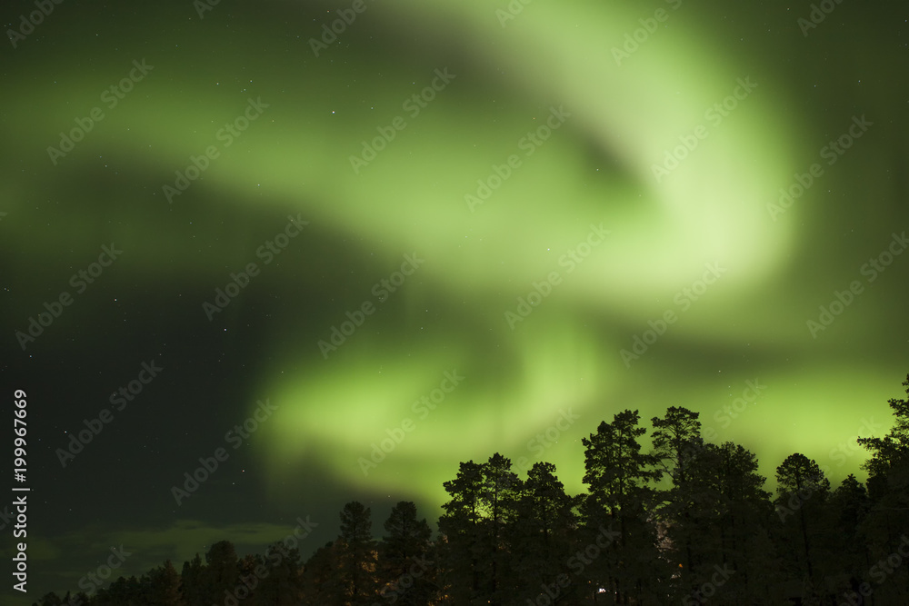 Northern lights in Lapland Finland