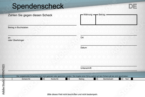Scheck Rahmen blau