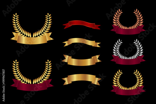 Jubiläum Set - Banner und Lorbeeren