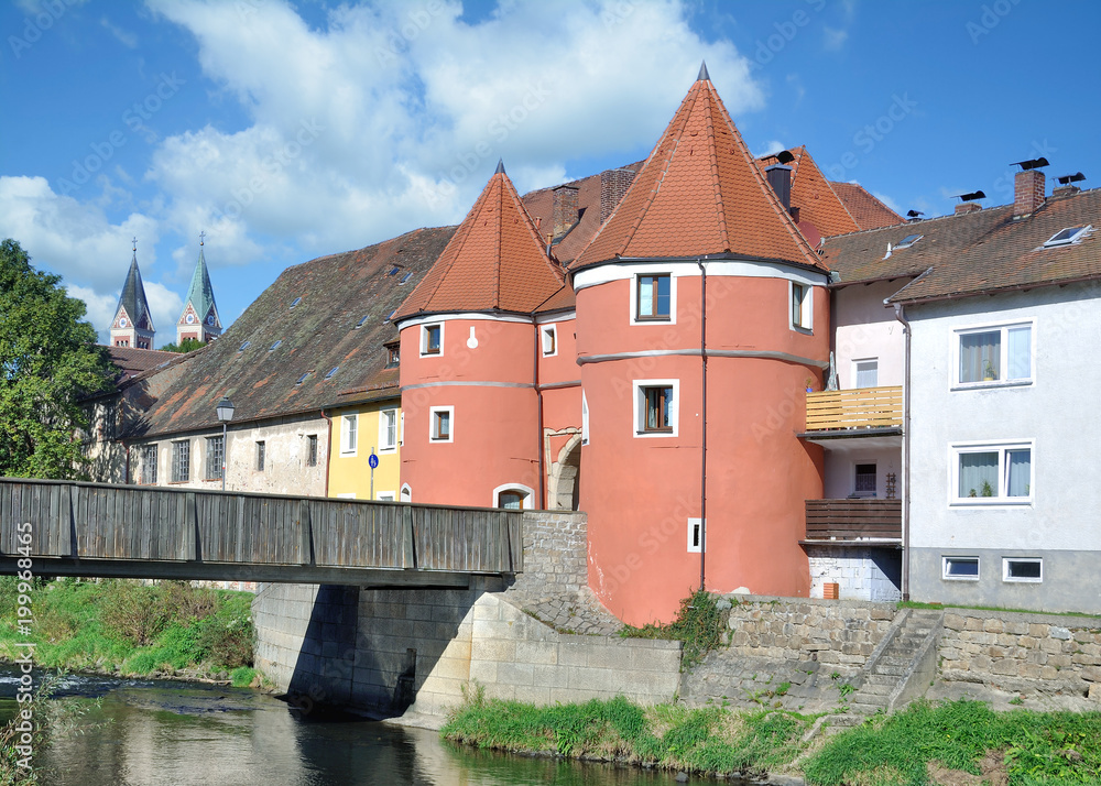 Cham(Oberpfalz) mit dem Biertor,Bayerischer Wald,Bayern,Deutschland Cham(Oberpfalz) mit dem Biertor,Bayerischer Wald,Bayern,Deutschland
