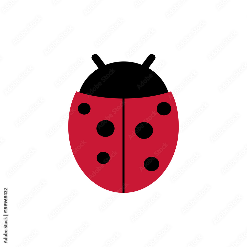 Vector ladybug in a flat style. Vector ladybug in a flat style.