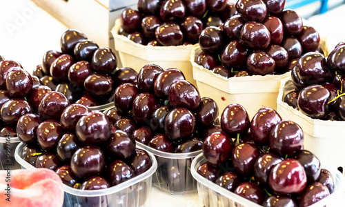 Beautiful cherry on City Orgenic Fruit and Vegetable Market photo