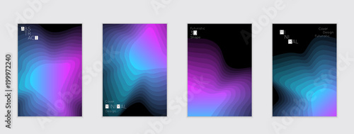 Template with Fluid gradient shape with transparent blend
