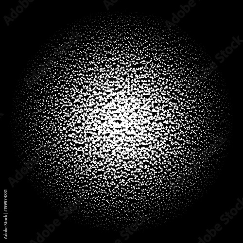 Halftone element. Abstract geometric graphic with half-tone pattern