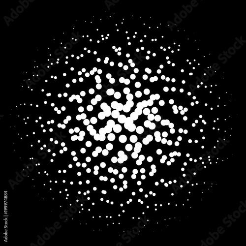 Halftone element. Abstract geometric graphic with half-tone pattern