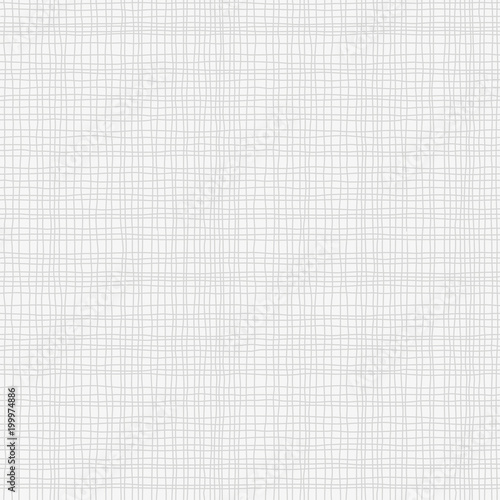 Grey canvas burlap texture, seamless checkered pattern. Gray Linen fabric textile. Vector background