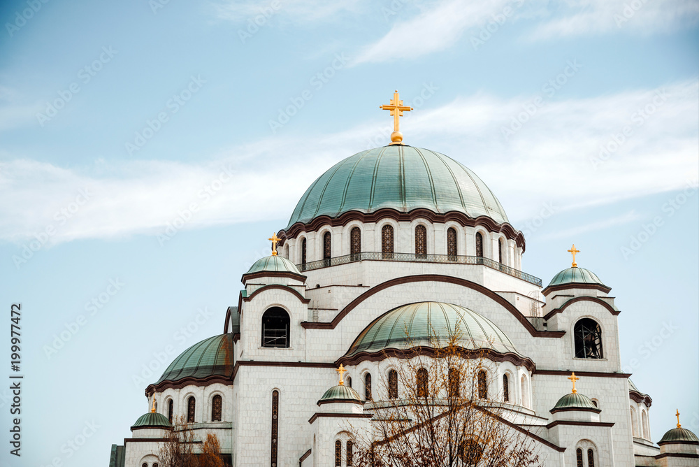 Saint Sava orthodox church, Belgrade, Serbia. The largest church in the Balkans.