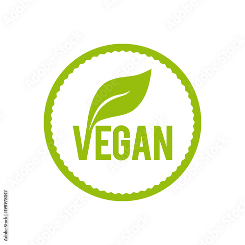 Vegan icon. Vector illustration.