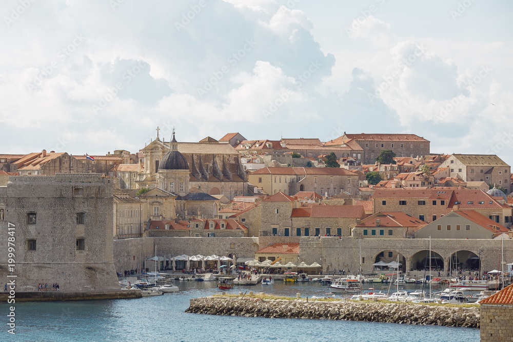 The bay and Old Town of Dubrovnik, Croatia