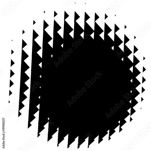 Halftone element. Abstract geometric graphic with half-tone pattern