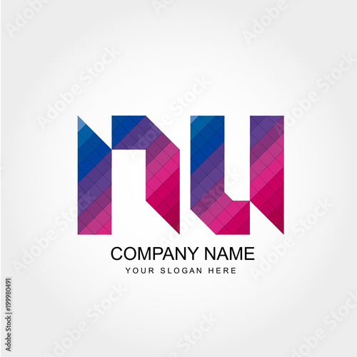 Free Download NU Letter Logo Design - GFXLoad
