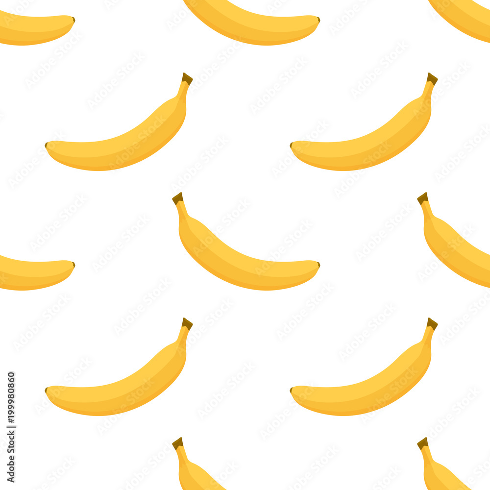 Seamless pattern from ripe untreated yellow bananas