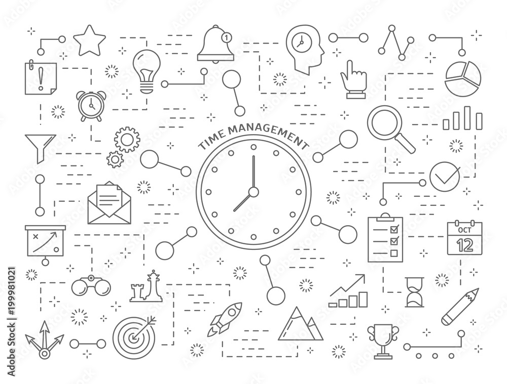 Time management concept. Time management concept.