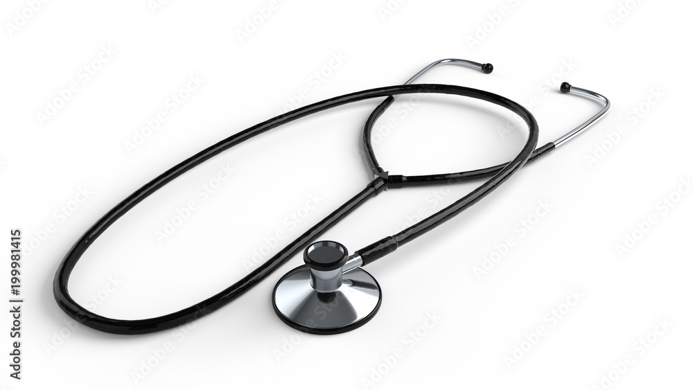 stethoscope. Medical instrument used in medical diagnostics. 3d illustration stethoscope. Medical instrument used in medical diagnostics. 3d illustration