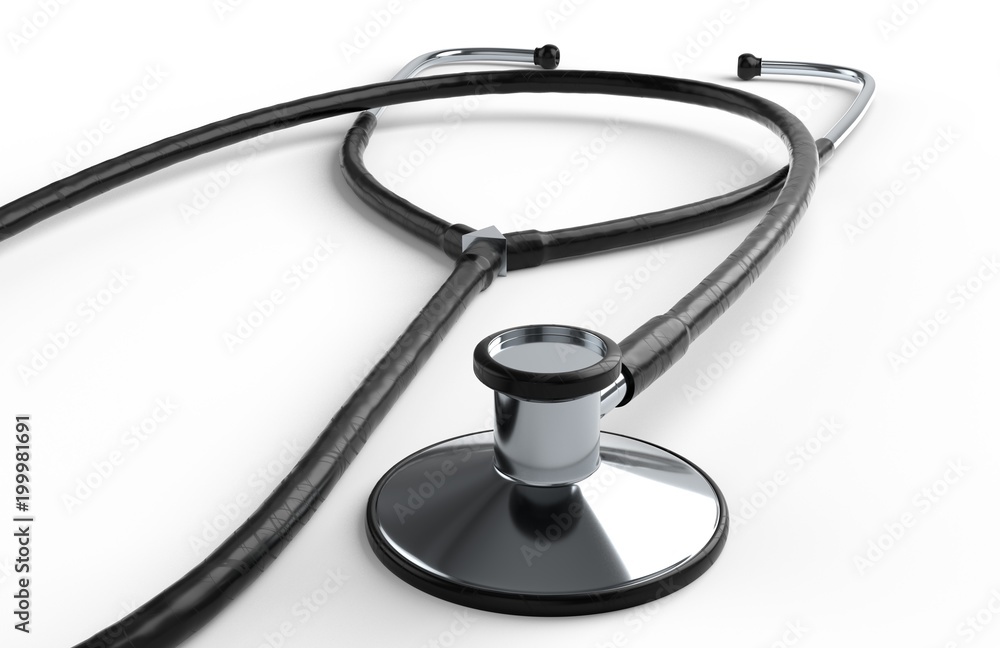 stethoscope. Medical instrument used in medical diagnostics. 3d illustration stethoscope. Medical instrument used in medical diagnostics. 3d illustration