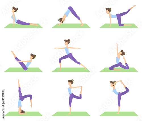 Woman doing yoga.