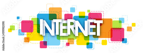 INTERNET colourful letters icon