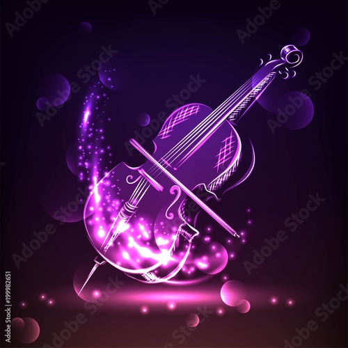 contrabass and bright sparkle on poster