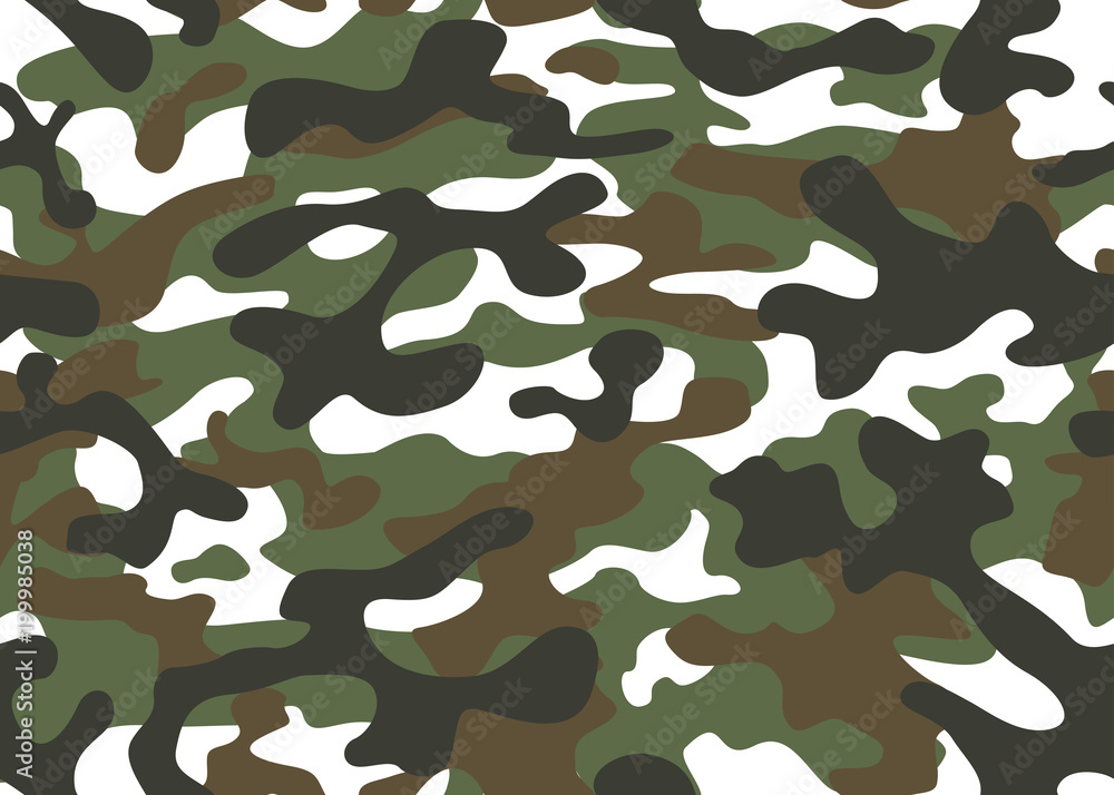 Naklejka premium texture military camouflage repeats seamless army green hunting print