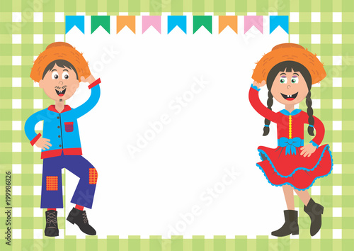 Casal Caipira Vestido Para Festa Junina