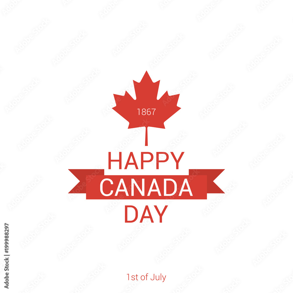 Happy Canada Day poster. Vector illustration Happy Canada Day poster. Vector illustration
